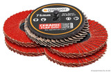 Geiger Q"Lock Ceramic Flap Disc Pk 75mm 120 Grit - AB22013F120CP