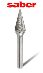 Saber Burr Pointed Cone 3/8" SM-4 - 8020-SM4