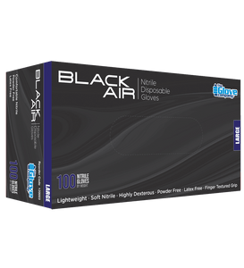 The Glove Company Black Air Nitrile Disposable Gloves X-Large - 120004