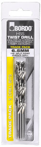 Bordo Drill Bit Bright HSS 10 Pack Range - 2007