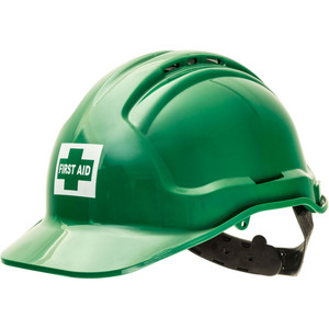 Surguard Hardhat First Aid Warden Green - TG57-GR-FA-CAP