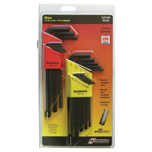 Bondhus Hex Key Set Imperial + Metric - 22199