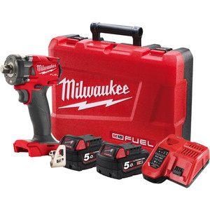 Milwaukee M18 FUEL™ 1/2" Compact Impact Wrench with Pin Detent Kit - M18FIW2P12-502C