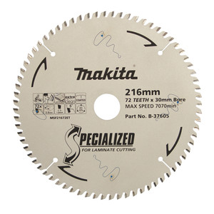 Makita Laminate TCT Saw Blade 216mm X 30 X 72t - Mitre Sa - B-37605