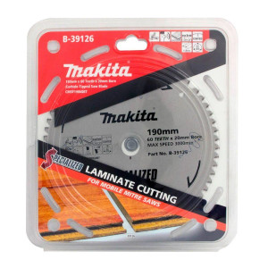Makita Laminate TCT Saw Blade 190mm X 20 X 60t - Cordless - B-39126