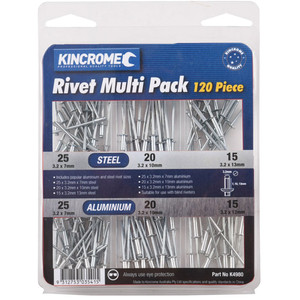 Kincrome Rivet Multi-Pack 120 Piece