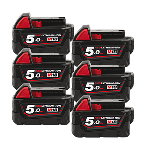 Milwaukee M18™ REDLITHIUM™-ION™ 5.0 Ah Extended Capacity Battery 6 Pack - M18B56