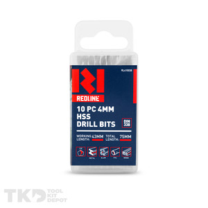 Redline Twist Drill Bit Set 4mm 10 Piece - RL410038