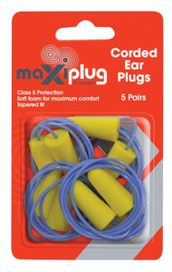 Maxisafe MaxiPlug Corded Earplugs 5 Pack - HEC670