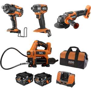 AEG FUSION 4PC Kit 18V 5Ah Combo - A18FX4B1521B