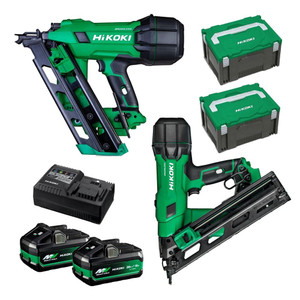 Hikoki 18v Brushless Framing Nailer & DA Finish Nailer Combo - FRAMERPROPACK(HRZ)