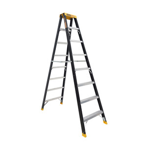 Gorilla Double sided A-frame ladder 8 Step (2.35m) Pro-Lite Fibreglass 150kg Industrial - FSM008-PRO
