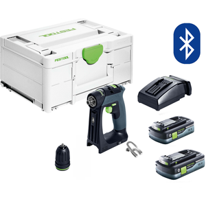 Order In - Festool Cordless Compact Drill 2 Speed 18V 4.0Ah HighPower Bluetooth in Systainer CSX Kit - 578283