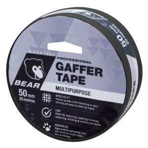Bear 50mm x 20m Black All Purpose Gaffer Tape - 66623336624