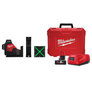 Milwaukee 12V 4.0Ah Green Beam Laser Combo Kit - M123PLA401C