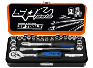 SP Tools Socket Set 1/4DR 12PT 23  pce  Metric/SAE - SP20100