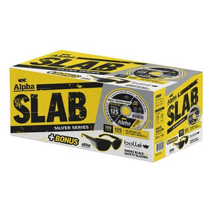 Alpha SLAB Silver Series Cutting Disc 125mm x1.0mm 100 Pack Bonus Bolle Safety Glasses - GCDSS12510-100SG1