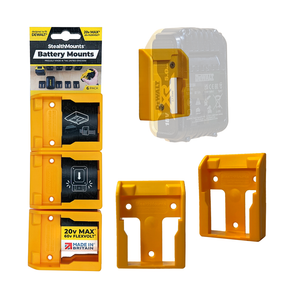 STEALTHMOUNTS Battery Mount For Dewalt XR 20V (6 Pack) - BM-DW20-YLW-6