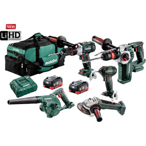 Metabo 18V Brushless 5 Piece Combo LiHD Kit - BL5LB2HD5.5H