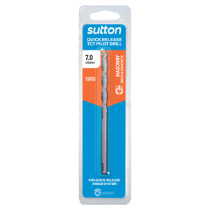 Sutton TCT Pilot Drill Quick Release 7mm x 125mm  - H1226206