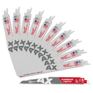 Milwaukee SAWZALL™ The AX™ 230mm 9" 5TPI Blade 10 Pack + Bonus CARBIDE AX™ - 48001026