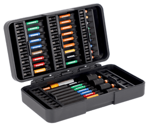 Bahco 1/4” Impact Torsion Bit Set for Phillips/TORX®/Robertson/Hex Head Screws 38 Pcs - 66IM/38-1