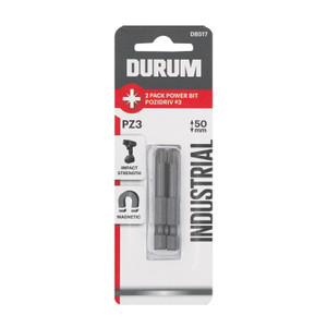 Durum Pozidriv PZ3 Power Bit 50mm 2 Pack - DB517