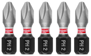 Milwaukee SHOCKWAVE™ Phillips #2 Insert Bit 5 Pack - 48324601