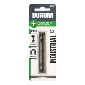 Order In - Durum Phillips PH2 Power Bit 75mm DE 2 Pack - DB137