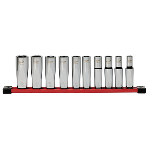Order In - Milwaukee Deep SAE Socket Set With Storage Rail 1/2" Drive 10 Piece - 48229115