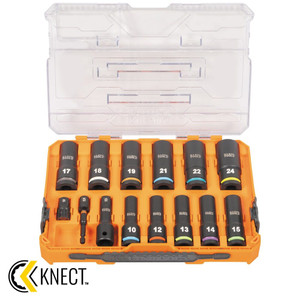 Order In - Klein Tools KNECT™ Deep Well Impact Socket Set  1/2" Drive Metric 14 Piece - A-65111IMPCTM