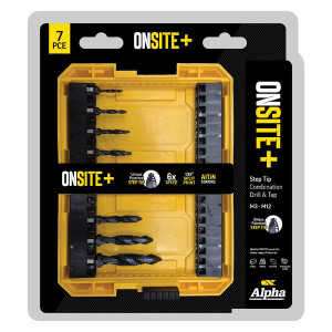 Alpha Onsite Plus Step Tip Combination Drill & Tap set 7 Piece - SM7DTST