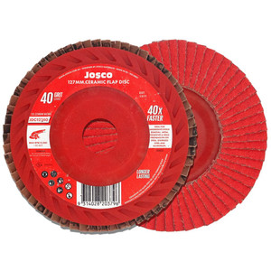 Order In - Josco Flap Disc 127x22 40G Ceramic - JDC12740
