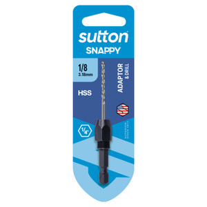 Sutton Snappy Hex Shank Adaptor & HSS Double Ended Panel Drill #30 2 Pack - D224H0326