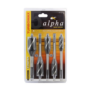 Order In - Alpha 4 Cutter Auger Bit Set 5 Piece Set - TS4C-SET5