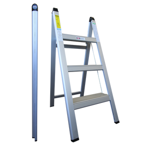 Order In - INDALEX AL 100KG Slimline Stepladder 0.9M - TS-80