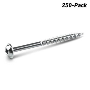 Order In - Kreg Pocket Hole Screws  Coarse/MaxiLoc Head  Zinc 51 MM 250 pack - KR-SMLC2-250