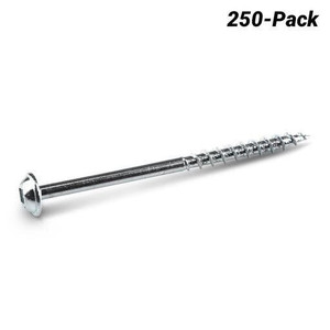 Order In - KREG Pocket Hole Screws Coarse Zinc 64mm 250 Piece - KR-SMLC250-250