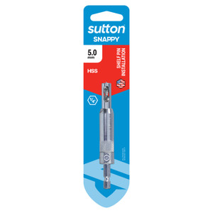Order In - Sutton Snappy Hinge Install Quick-Change Self-Centre Drill Bit 5 MM 1/4 Hex - D525H0500