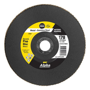 Order In - Alpha Flap Disc Z80 Grit Zirconia  Bulk 178 MM - GFDSS17880