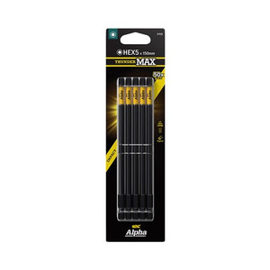Order In - Alpha ThunderMax Impact Power Bit HEX5 x 150 MM 5 Pack - CHEX5150SM-5