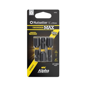 Order In - Alpha ThunderMax NS Imp MagNutsetter 1/4" x 45 MM 3 Pack - CNS1445SM-3