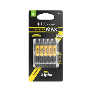 Order In - Alpha ThunderMax Impact Power Bit TX30 x 50mm  5 Pack - CTX3050SM-5