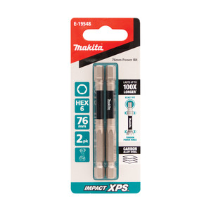 Order In - Makita Impact XPS Power Bit  Hex6 x 75 MM 2 Pack - E-19548