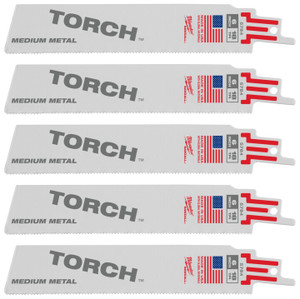 Milwaukee SAWZALL™ The TORCH™ Metal Demolition 150 MM 6" 18TPI Blade 5 Pack - 48475784