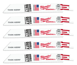 Milwaukee SAWZALL™ Thin Kerf Metal 150 MM 6" 10TPI Blade 5 Pack - 48475092
