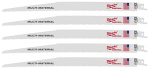 Order In - Milwaukee SAWZALL™ Thin Kerf Multi-Material 300 MM 12" 8/12TPI Blade 5 Pack - 48475094