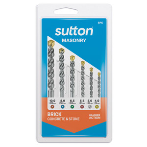Order In - Sutton TCT Masonry Drill Set 4-10 MM 6 Piece - D600SMD2