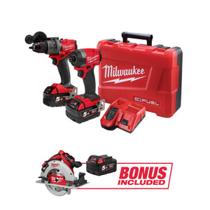 Milwaukee M18 FUEL™ 2 Piece Power Pack 2AA3C - M18FPP2AA3C502C