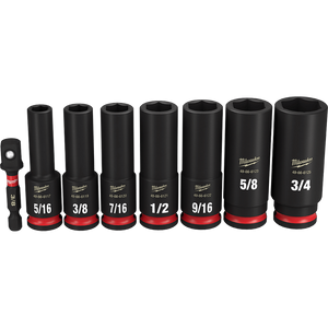 Order In - Milwaukee SHOCKWAVE™ SAE Deep 6 Point Impact Socket Set 3/8" Drive 8 Piece - 49667024